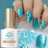 Blue Glitter Sequins Gel Polish SG15 Sea Salt 10ml