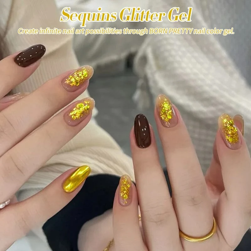 Glitter Sequins Gel Polish SG05-SG16 10ml 2 Glitter Sequins Gel Polish SG05-SG16 10ml - Image 2