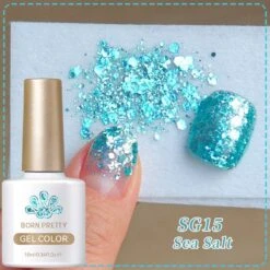 Glitter Sequins Gel Polish SG05-SG16 10ml 32 Glitter Sequins Gel Polish SG05-SG16 10ml -Born Pretty Salon 61005 SXA 4