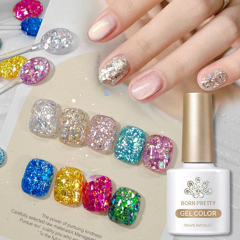 Glitter Sequins Gel Polish SG05-SG16 10ml 10 Glitter Sequins Gel Polish SG05-SG16 10ml - Image 10