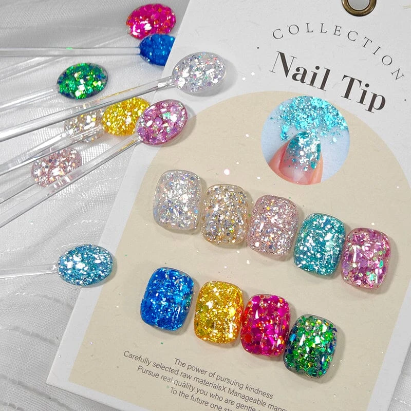 Glitter Sequins Gel Polish SG05-SG16 10ml 9 Glitter Sequins Gel Polish SG05-SG16 10ml - Image 9