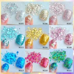 Glitter Sequins Gel Polish SG05-SG16 10ml 22 Glitter Sequins Gel Polish SG05-SG16 10ml -Born Pretty Salon 61005 ZHUC 5