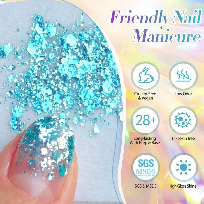 Glitter Sequins Gel Polish SG05-SG16 10ml 7 Glitter Sequins Gel Polish SG05-SG16 10ml - Image 7