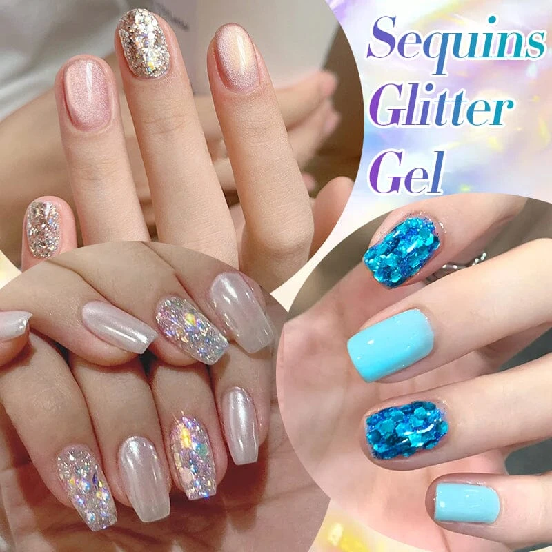 Glitter Sequins Gel Polish SG05-SG16 10ml 3 Glitter Sequins Gel Polish SG05-SG16 10ml - Image 3