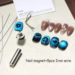 No Brand Round Cat Magnetic Stick With 5pcs Flexible Iron Wire -Born Pretty Salon 61007 ZI 10