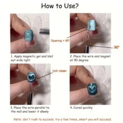 No Brand Round Cat Magnetic Stick With 5pcs Flexible Iron Wire -Born Pretty Salon 61007 ZI 6