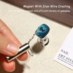 No Brand Round Cat Magnetic Stick With 5pcs Flexible Iron Wire -Born Pretty Salon 61007 ZI 9