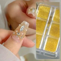No Brand 6 Grids Round Stainless Steel Beads Nail Decoration -Born Pretty Salon 61036 ZHU 7