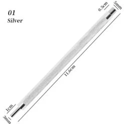 No Brand Silver Double Head Cat Magnetic Stick -Born Pretty Salon 61042 SXA 1