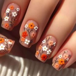 No Brand White Yellow Daisy Flowers 5D Nail Stickers 5D-K349 -Born Pretty Salon 61055 SM 1