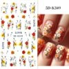 No Brand White Yellow Daisy Flowers 5D Nail Stickers 5D-K349