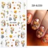 No Brand White Yellow Daisy Flowers 5D Nail Stickers 5D-K350