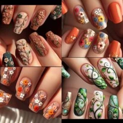 No Brand White Yellow Daisy Flowers 5D Nail Stickers 5D-K350 -Born Pretty Salon 61055 ZHU 1 1