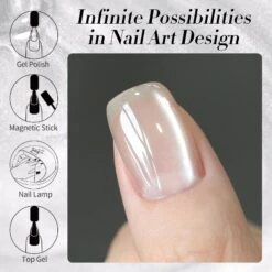 [US ONLY] White Water Light Cat Magnetic Gel Polish MY02 First Love 15ml -Born Pretty Salon 61064 ZI 6 1