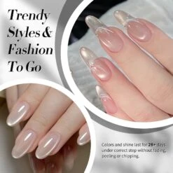 White Cat Magnetic Gel Polish MY77 Flowing Light White 15ml -Born Pretty Salon 61065 ZI 3