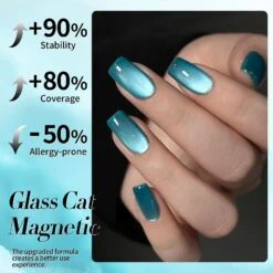 Blue Glass Cat Magnetic Gel Polish MY72 Blue Lover 15ml -Born Pretty Salon 61066 ZI 4