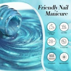Blue Glass Cat Magnetic Gel Polish MY72 Blue Lover 15ml -Born Pretty Salon 61066 ZI 7