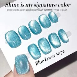 Blue Glass Cat Magnetic Gel Polish MY72 Blue Lover 15ml -Born Pretty Salon 61066 ZI 8