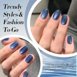 [US ONLY] Blue Glass Cat Magnetic Gel Polish MY75 Blue Lover 15ml -Born Pretty Salon 61067 ZI 3 1