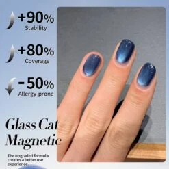 Blue Glass Cat Magnetic Gel Polish MY75 Blue Lover 15ml -Born Pretty Salon 61067 ZI 4