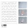 No Brand Clear Lace French 3D Nail Stickers H-026