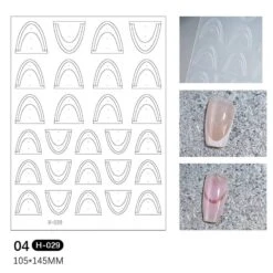 No Brand Clear French 3D Nail Stickers H-029