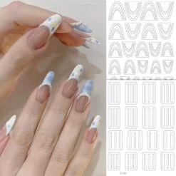 No Brand Clear Lines 3D Nail Stickers H-030 -Born Pretty Salon 61083 ZHU 3 4