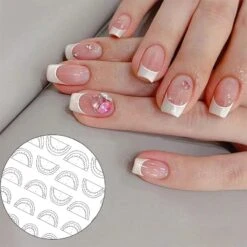 No Brand Clear French 3D Nail Stickers H-028 -Born Pretty Salon 61083 ZHU 5 2