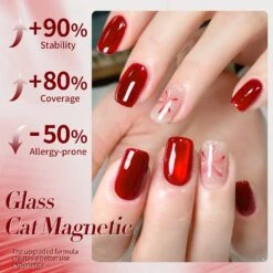 Red Glass Cat Magnetic Gel Polish MY249 Artisan 15ml -Born Pretty Salon 61092 ZI 4