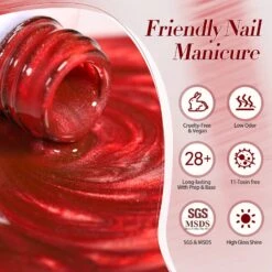 Red Glass Cat Magnetic Gel Polish MY249 Artisan 15ml -Born Pretty Salon 61092 ZI 7