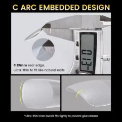 300pcs 15 Sizes Oval False Nail Tips Full Cover Half Matte Nails -Born Pretty Salon 61136 ZI 4