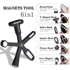 No Brand Black 6 IN 1 Strong Magnetic Stick #01 -Born Pretty Salon 61159 ZHU2 3