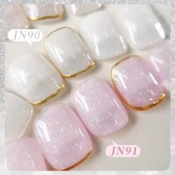 White Snow Glitter Jelly Gel Polish JN90 Lumina Frost 10ml -Born Pretty Salon 61165 1 ZI 6