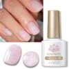Pink Snow Glitter Jelly Gel Polish JN91 Blossom Flurry 10ml