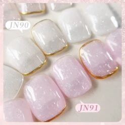 Pink Snow Glitter Jelly Gel Polish JN91 Blossom Flurry 10ml -Born Pretty Salon 61165 2 ZI 6