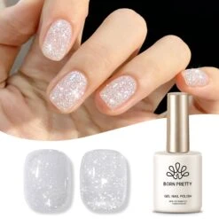 White Reflective Glitter Gel Polish SZ12 Milky Melee 15ml