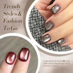 6 Colors Dark Glass Cat Magnetic Gel Polish Set M42 Sauvage 7ml -Born Pretty Salon 61209 ZI 3