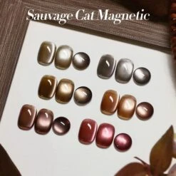 6 Colors Dark Glass Cat Magnetic Gel Polish Set M42 Sauvage 7ml -Born Pretty Salon 61209 ZI 4