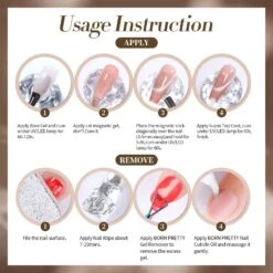 6 Colors Dark Glass Cat Magnetic Gel Polish Set M42 Sauvage 7ml -Born Pretty Salon 61209 ZI 6