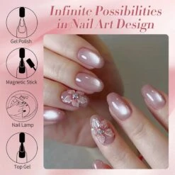 Pink Moonlight Cat Magnetic Gel Polish MY125 Dried Rose 10ml -Born Pretty Salon 61214 ZI 6