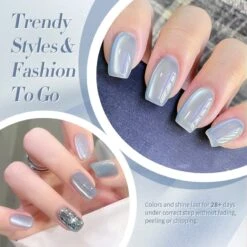 Blue Moonlight Cat Magnetic Gel Polish MY129 Haze Blue 10ml -Born Pretty Salon 61215 ZI 2