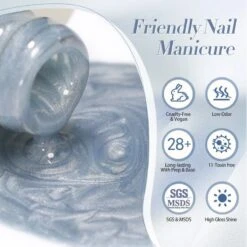 Blue Moonlight Cat Magnetic Gel Polish MY129 Haze Blue 10ml -Born Pretty Salon 61215 ZI 5