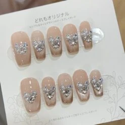 No Brand Heart Triangle Pearl Steel Ball 3D Nail Decoration -Born Pretty Salon 61222 ZHU 3