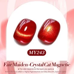 Red Pearl Cat Magnetic Gel Polish 15ml -Born Pretty Salon 61225 ZI 1
