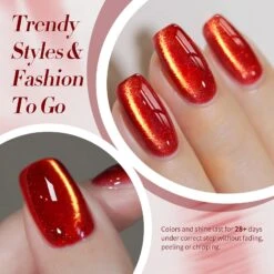 Red Pearl Cat Magnetic Gel Polish 15ml -Born Pretty Salon 61225 ZI 3