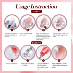 Red Pearl Cat Magnetic Gel Polish 15ml -Born Pretty Salon 61225 ZI 5