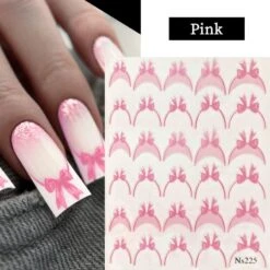 No Brand French Bowknot 3D Nail Sticker NS225 -Born Pretty Salon 61227 SXA 1