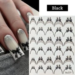 No Brand French Bowknot 3D Nail Sticker NS225 -Born Pretty Salon 61227 SXA 2