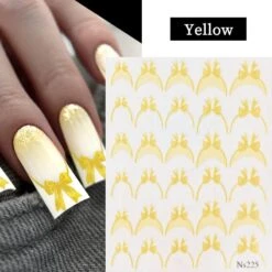 No Brand French Bowknot 3D Nail Sticker NS225 -Born Pretty Salon 61227 SXA 4