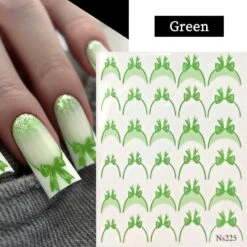 No Brand French Bowknot 3D Nail Sticker NS225 -Born Pretty Salon 61227 SXA 6